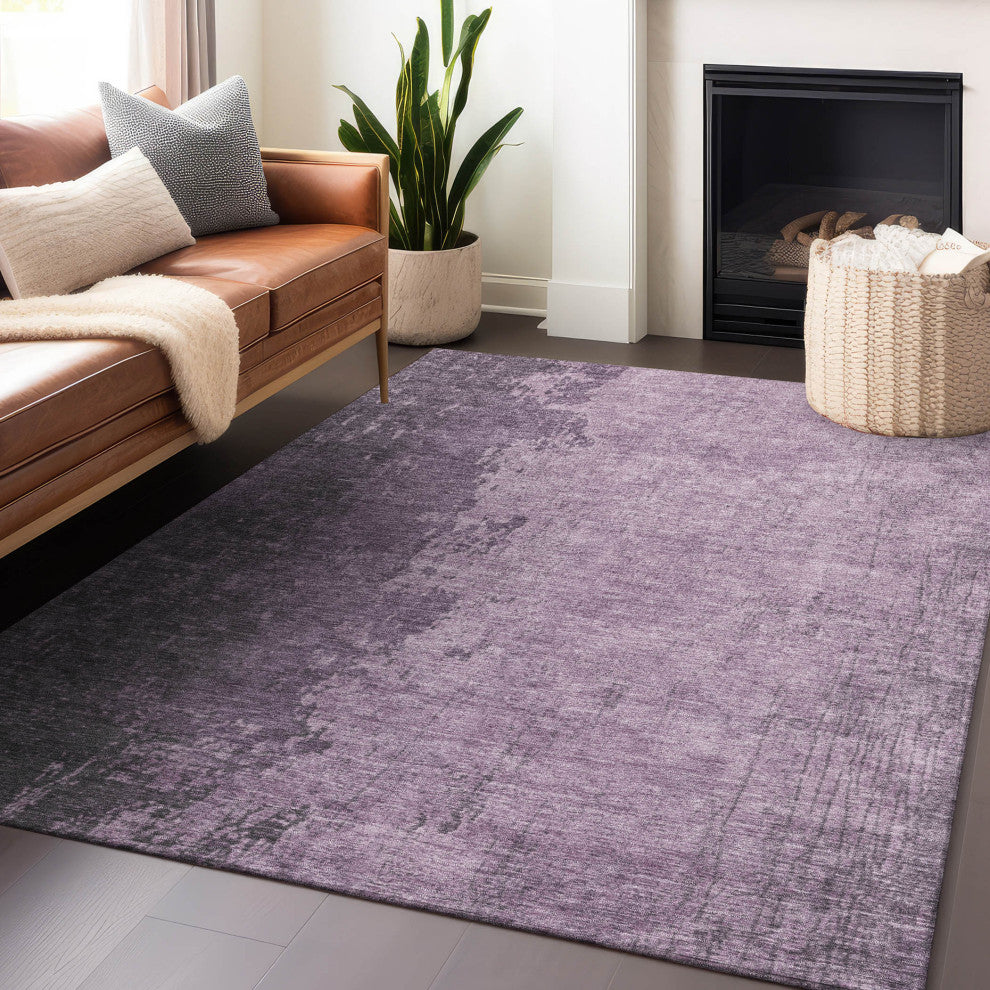 Machine Washable Indoor/Outdoor Chantille ACN1912 Violet 8' x 10' Rug