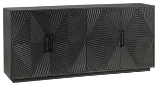 Watson 4-Door Painted MDF Sideboard, Black