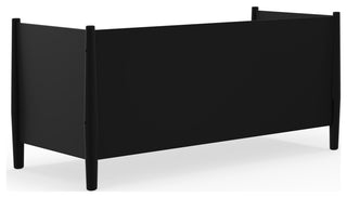 Flynn Mid Century Modern Twin Size Day Bed, Black