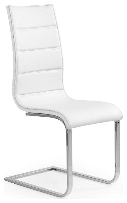 ZANOZA Dining Set, White/Black/White