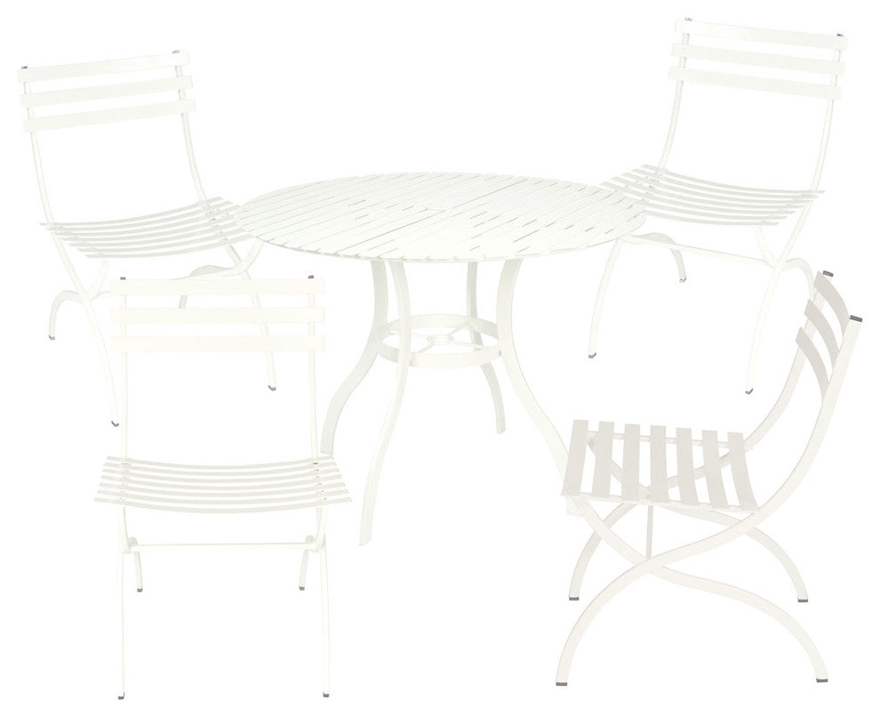 Stori Modern, Journal 5 Piece Dining Set, White