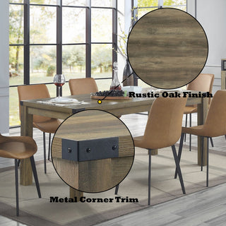 ACME Abiram Dining Table, Rustic Oak