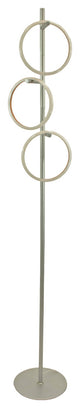 Brightech Saturn LED Floor Lamp With Three Circle LED Light Rings, Silver