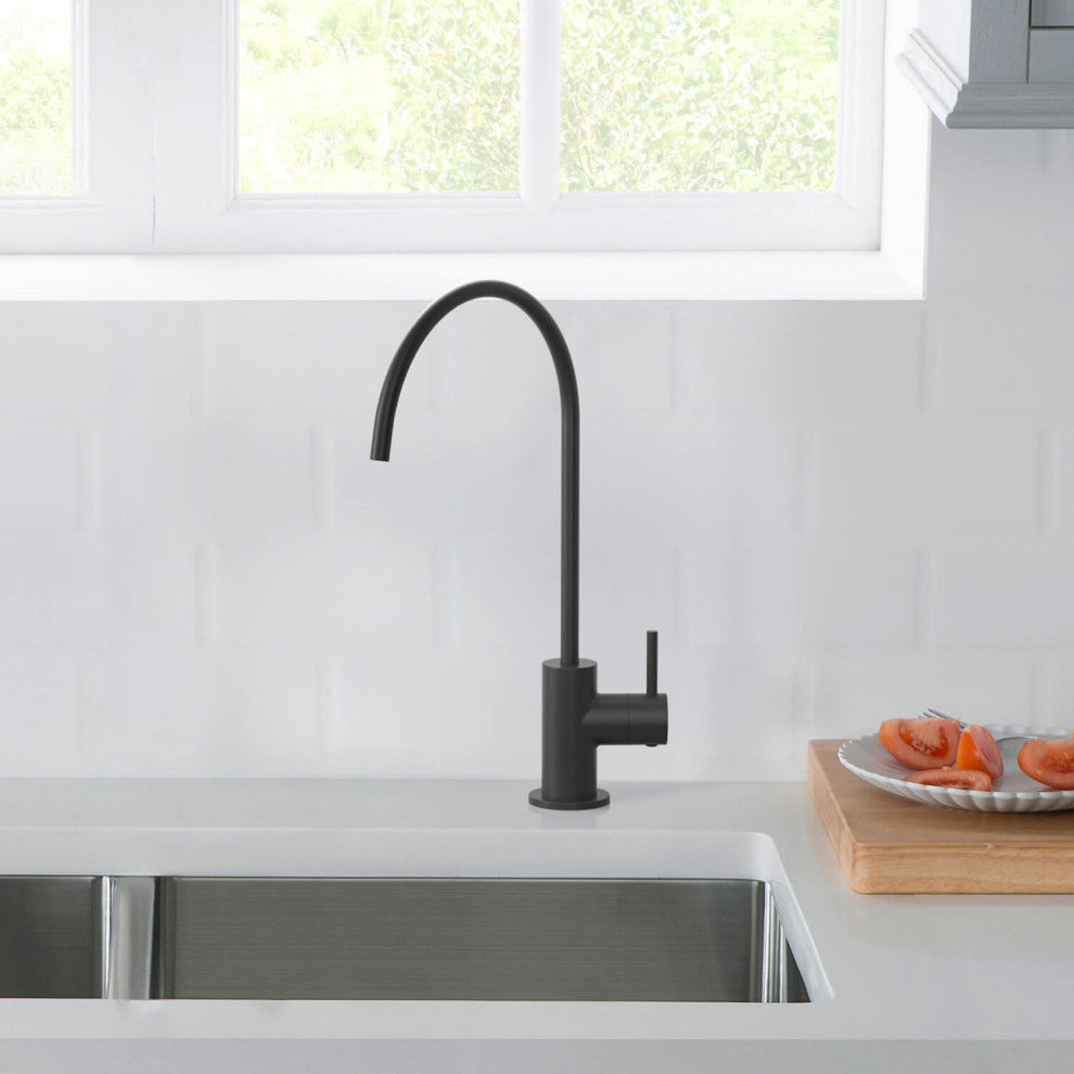 Circular Water Filtration Faucet, Matte Black
