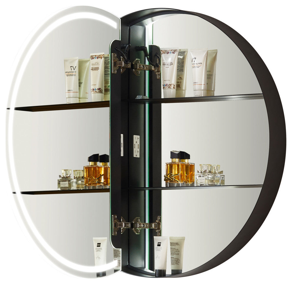 Radiant Frameless Surface-Mount LED Lighted Bathroom Medicine Cabinet, 32"