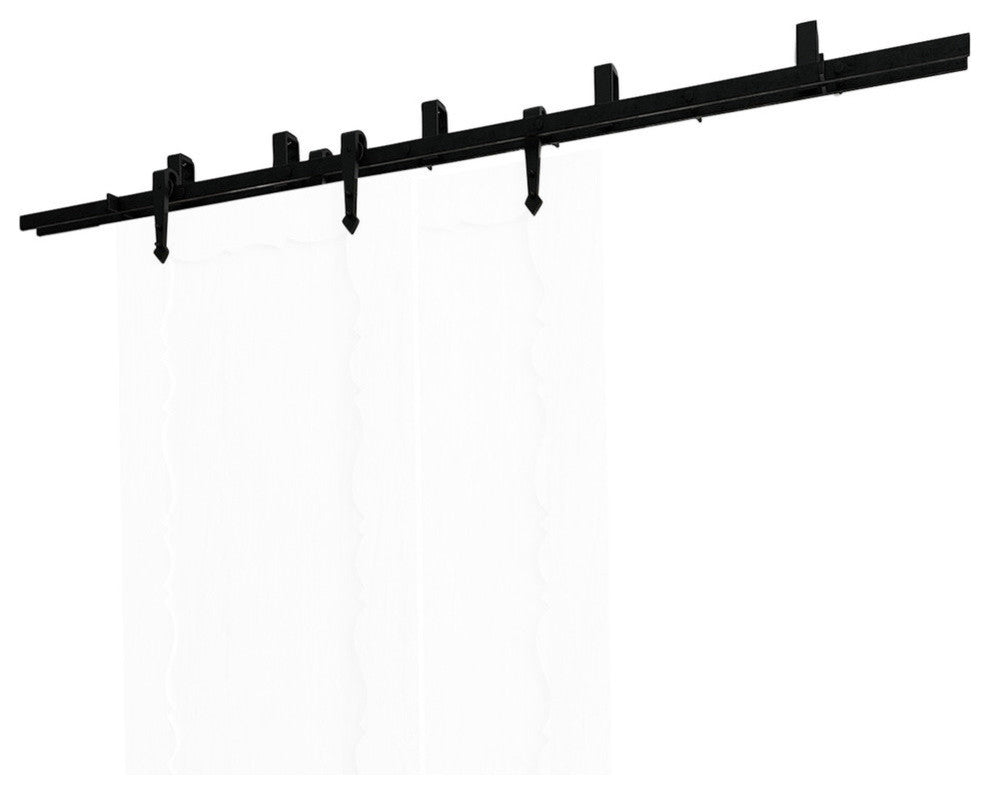 Sliding Barn Door Hardware, U Bracket Bypass, Classic Design, 10'