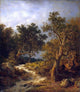 Andreas Achenbach Landscape With a Stream, Gallery Wrapped Canvas, 20"x25"