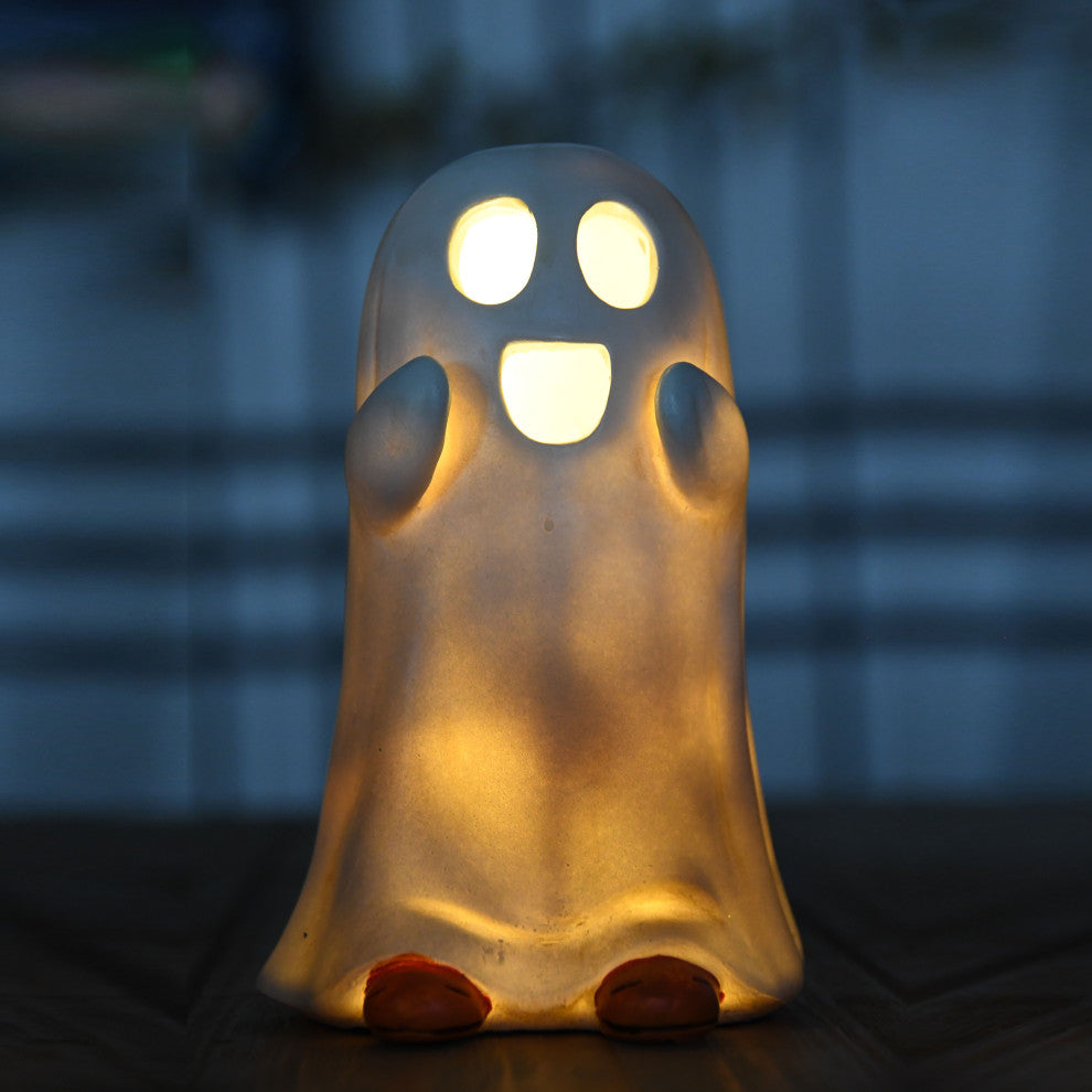 Ghost Light Up LED Halloween Figurine 6"