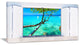 "Open Window To Gorgeous Seashore" Modern Seascape Wall Art, 1 Panel, 60"x28"