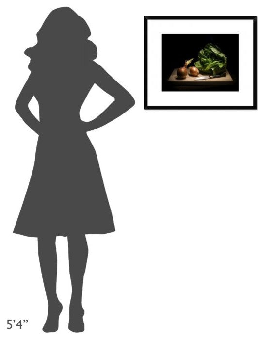 "Onions And Lettuce" Framed Digital Print by Antonio Zoccarato, 24x20"