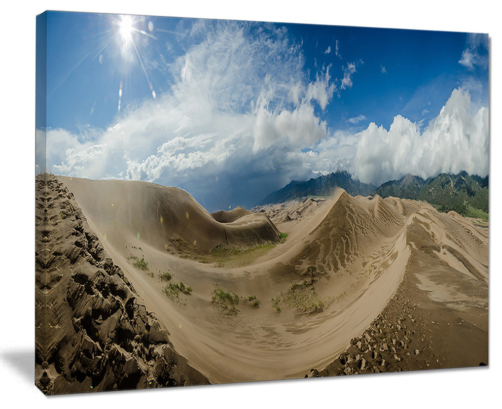 "Massive Sand Dunes Panorama" Landscape Print Wall Artwork, 20"x12"