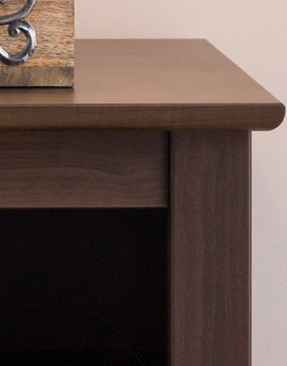 Elegance 2 Drawer Nightstand With Open Shelf, Espresso, Tall