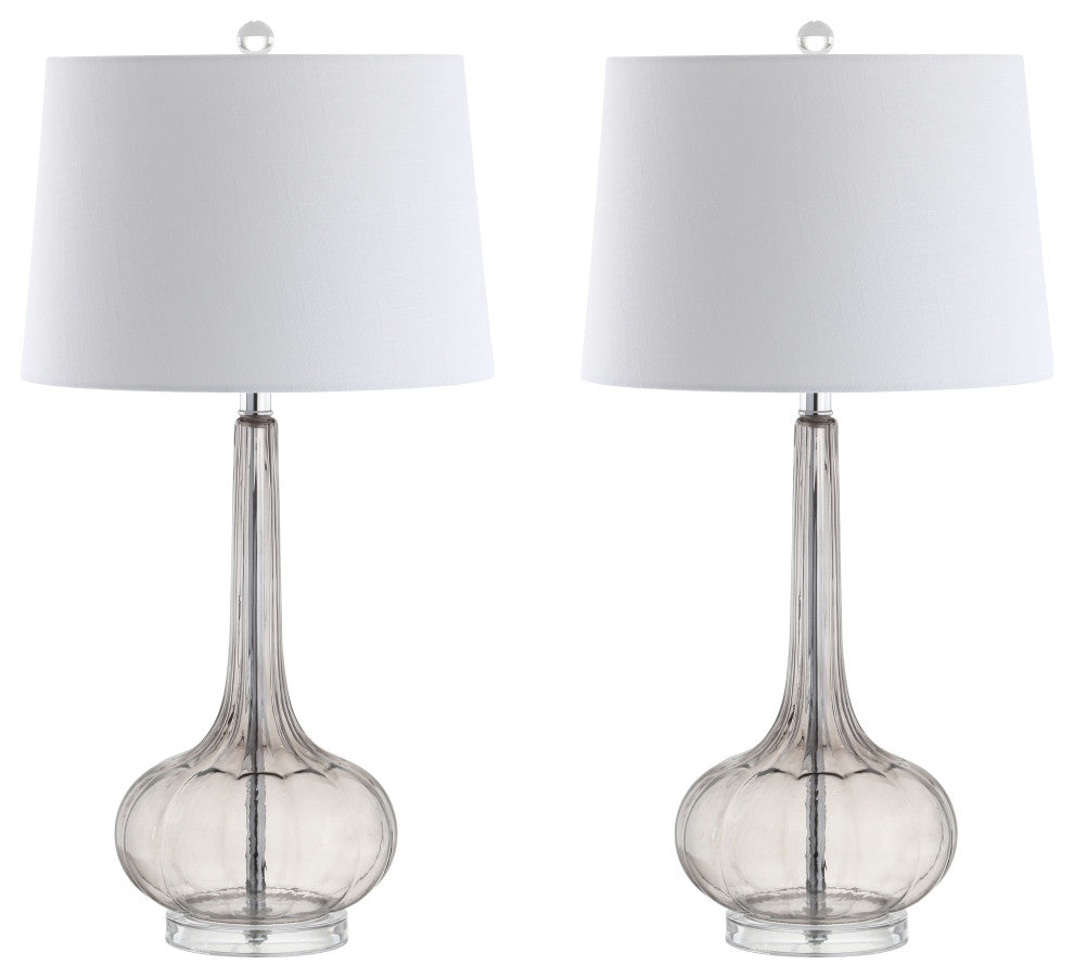 Bette 28.5" Glass Teardrop Table Lamp, Set of 2