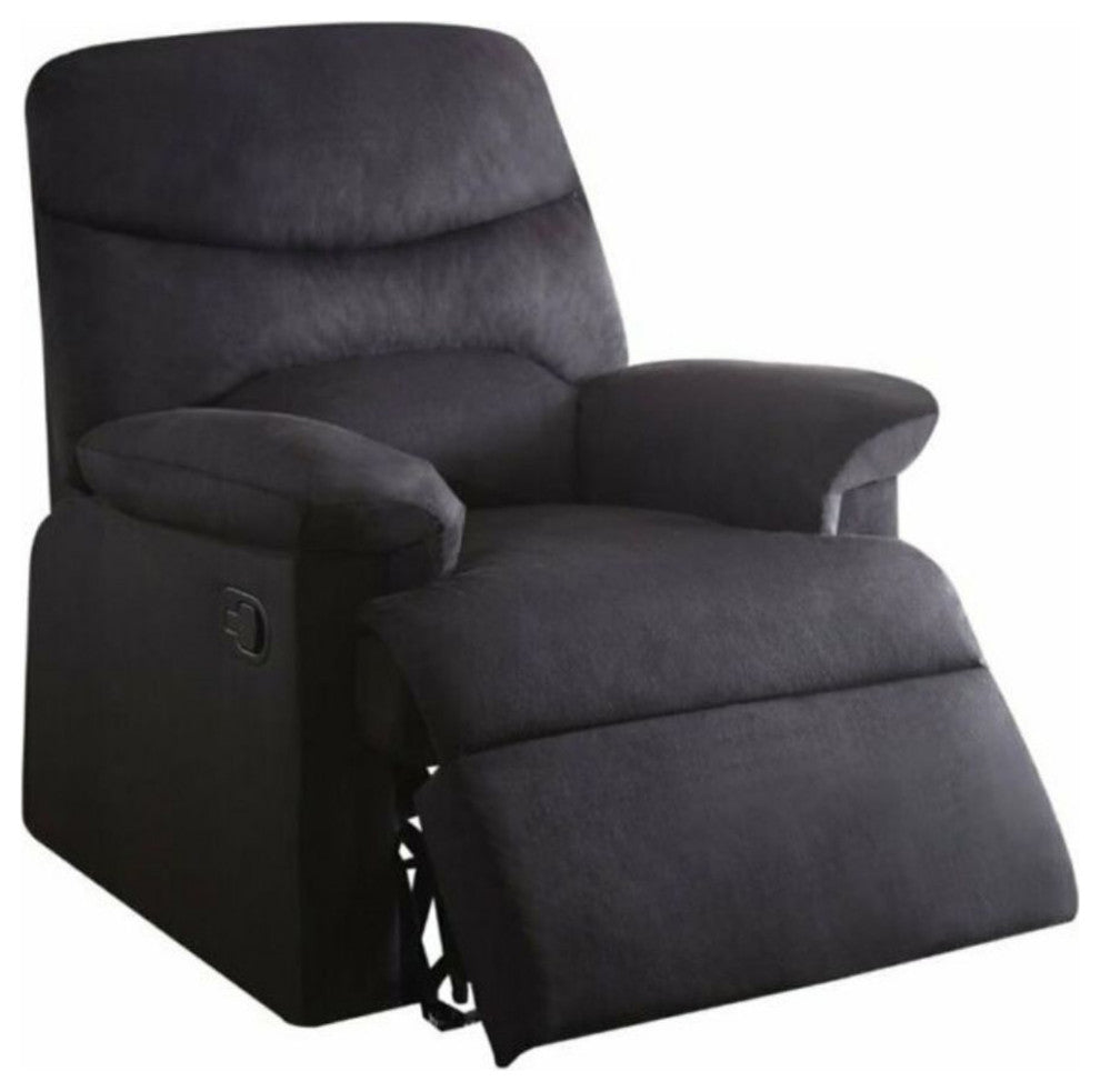 Motion Recliner, Black Woven Fabric