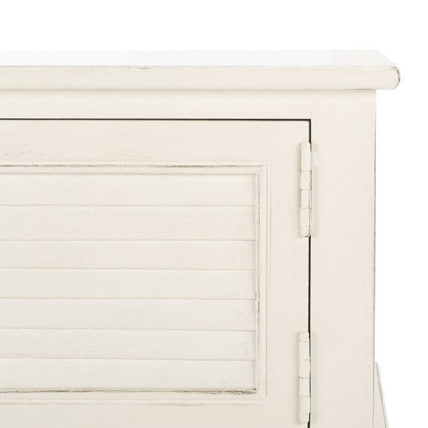 Safavieh Tate 2 Drawer 2 Door Console Table, Distressed/White