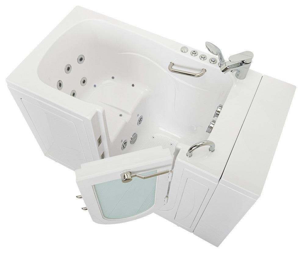 Ella Monaco 32"x52" Acrylic Walk-In-Bathtub, Outswing Door, 2 Piece Faucet