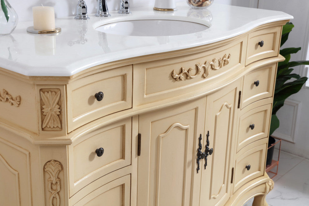 48" Single Bathroom Vanity, Vintage Mint