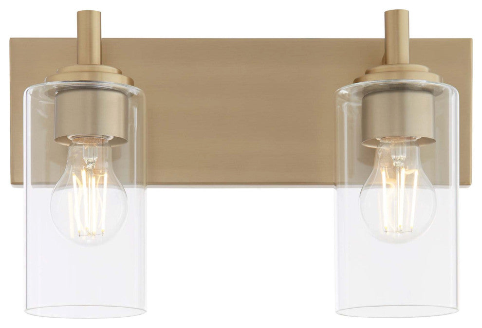 Quorum International 5200-2 Fallstaff 2 Light 15"W Vanity Light - Matte Black