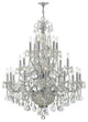 Crystorama 3229-CH-CL-MWP, 26 Light Chandelier, Polished Chrome