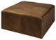 Brown Leather Wrapped Ottoman