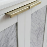 43" Single Vanity, White Finish With White Engineered Stone Top