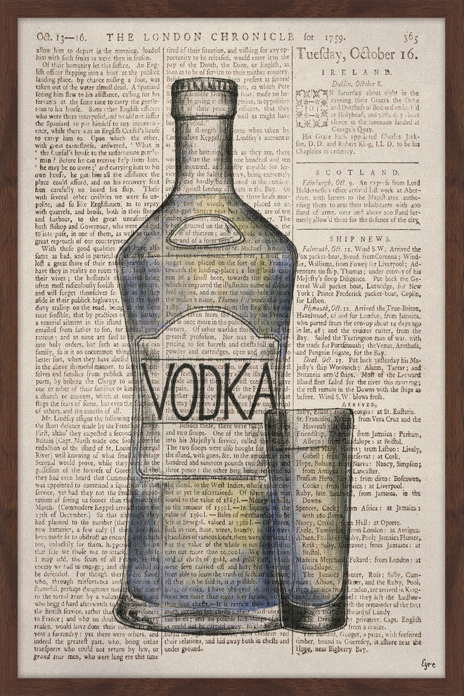 "Ice Vodka" Framed Painting Print, 24"x36"