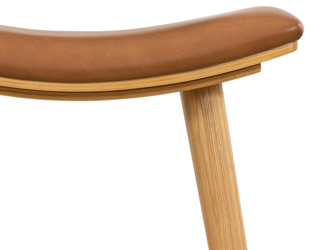 Union Saddle Stool, Smoked Naturl, Counter