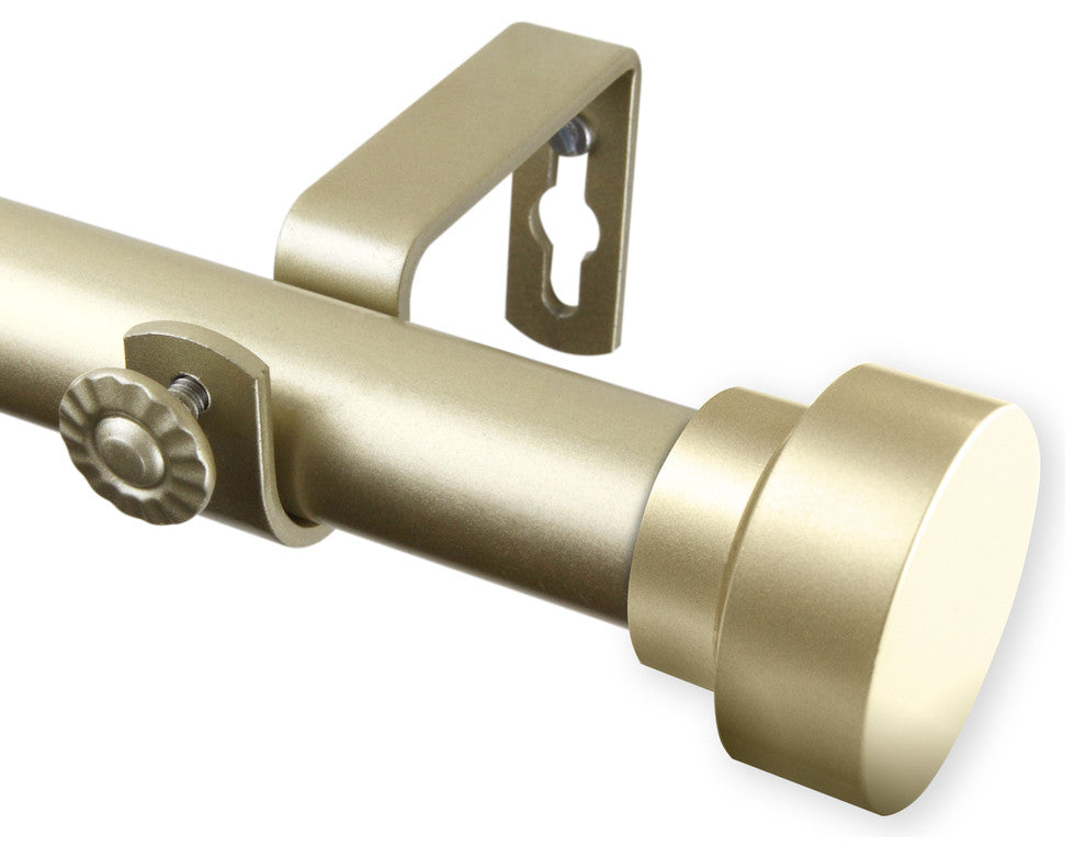 Bonnet 1" Curtain Rod, Light Gold, 160-240"