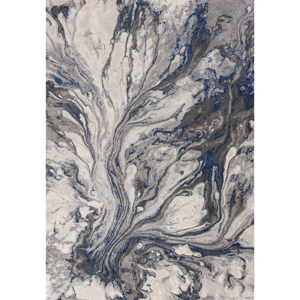 KAS Illusions 6202 Gray Watercolors Area Rug, 6'7"x9'6"