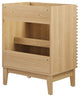 Render Bathroom Vanity Cabinet, Sink Basin Not Included, Oak