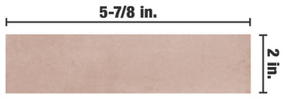 Coco Matte 2" x 5-7/8" Porcelain Floor and Wall Tile, Pink