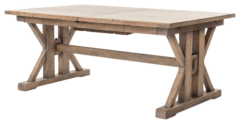 Four Hands Tuscanspring Extension Dining Table, Sundried Wheat, 72"-96"