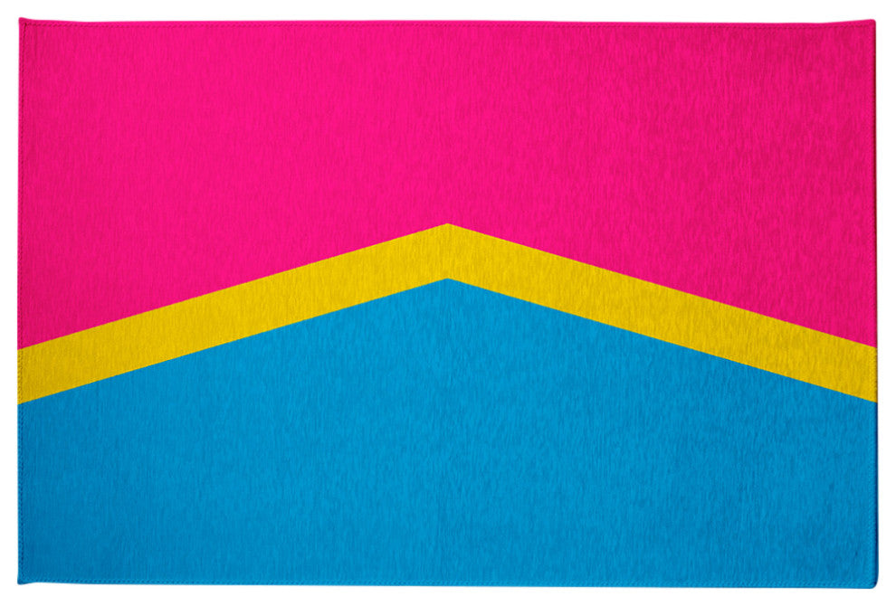 Pansexual Chevron Chenille Rug, Pansexual Chevron, 2'x3'
