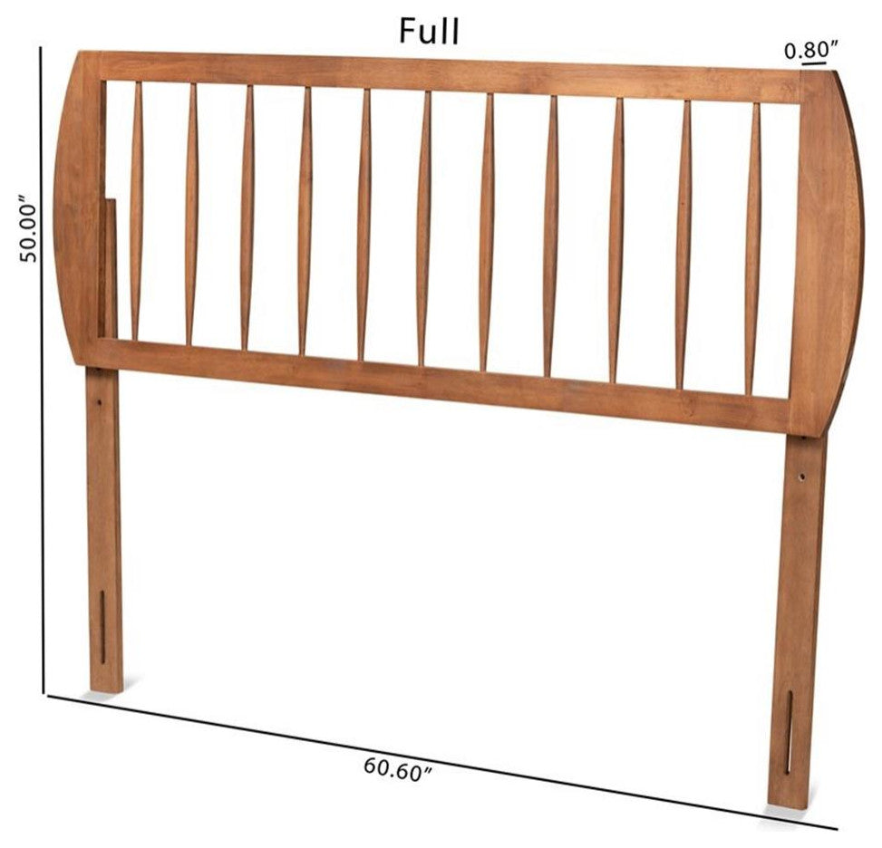 Baxton Studio Norman Walnut Finished Wood King Size Headboard