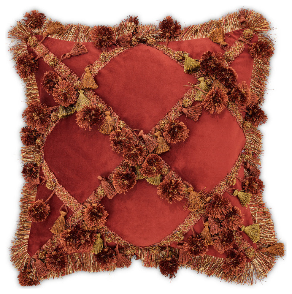 Aico Amini Woodside Park 13 pc King Comforter Set in Spice