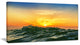 "Bright Sunlight And Glowing Waves" Beach Canvas Wall Art, 32"x16"