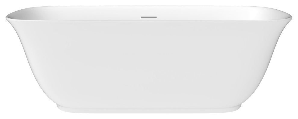 Sarnia Flat Bottom Freestanding Acrylic Soaking Bathtub, 59"