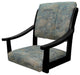 Swivel Counter Wood Bar Stool Casa on S-Base, Poet Sky and Black, 26"