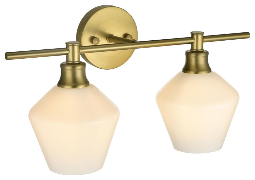 Elegant Lighting LD2313 Gene 2 Light 19"W Vanity Light - Satin Gold