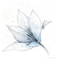 "Blue Graphite Flower IX" Digital Paper Print by Avery Tillmon, 38"x38"