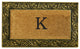Prestige Gold Monogram Doormat 18"x30", Letter K