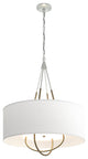 Loop Pendant, Vintage Platinum Finish, Soft Gold Accents, Natural Anna Shade