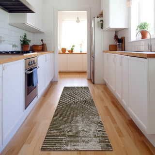 Premium Machine Washable Mayfield AMF542 Chocolate 2'3" x 7'6" Runner Rug