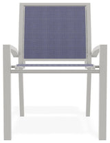 Kendall Sling Stackable Outdoor Dining Chair, Breeze/Snow