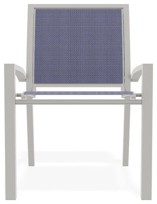 Kendall Sling Stackable Outdoor Dining Chair, Breeze/Snow