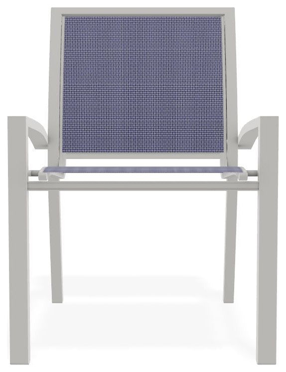 Kendall Sling Stackable Outdoor Dining Chair, Breeze/Snow