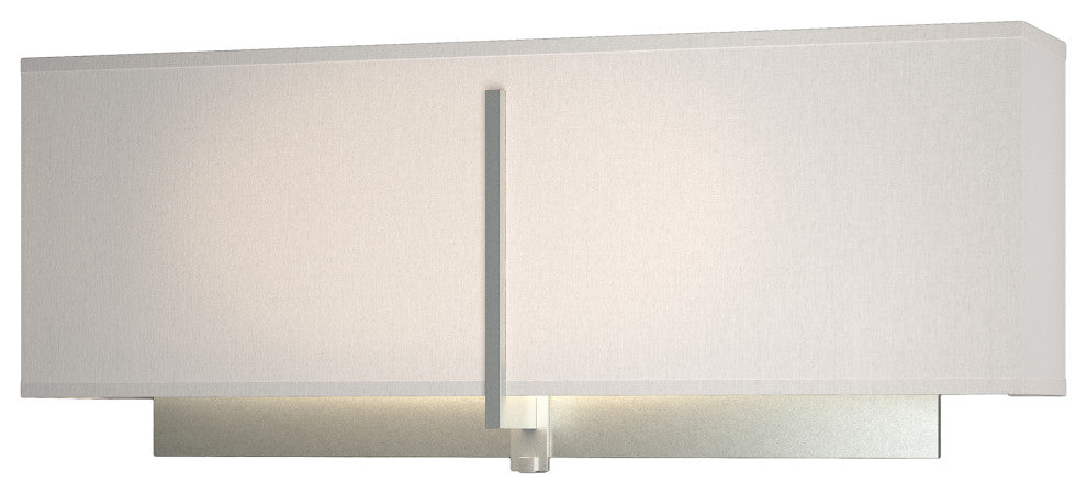 Exos Square Sconce, Vintage Platinum Finish, Flax Shade