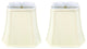 Royal Designs Square Cut Corner Bell Lamp Shade, Eggshell, 9"x16"x13", Set of 2
