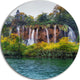 Plitvice Lakes Croatia, Landscape Photo Disc Metal Artwork, 23"