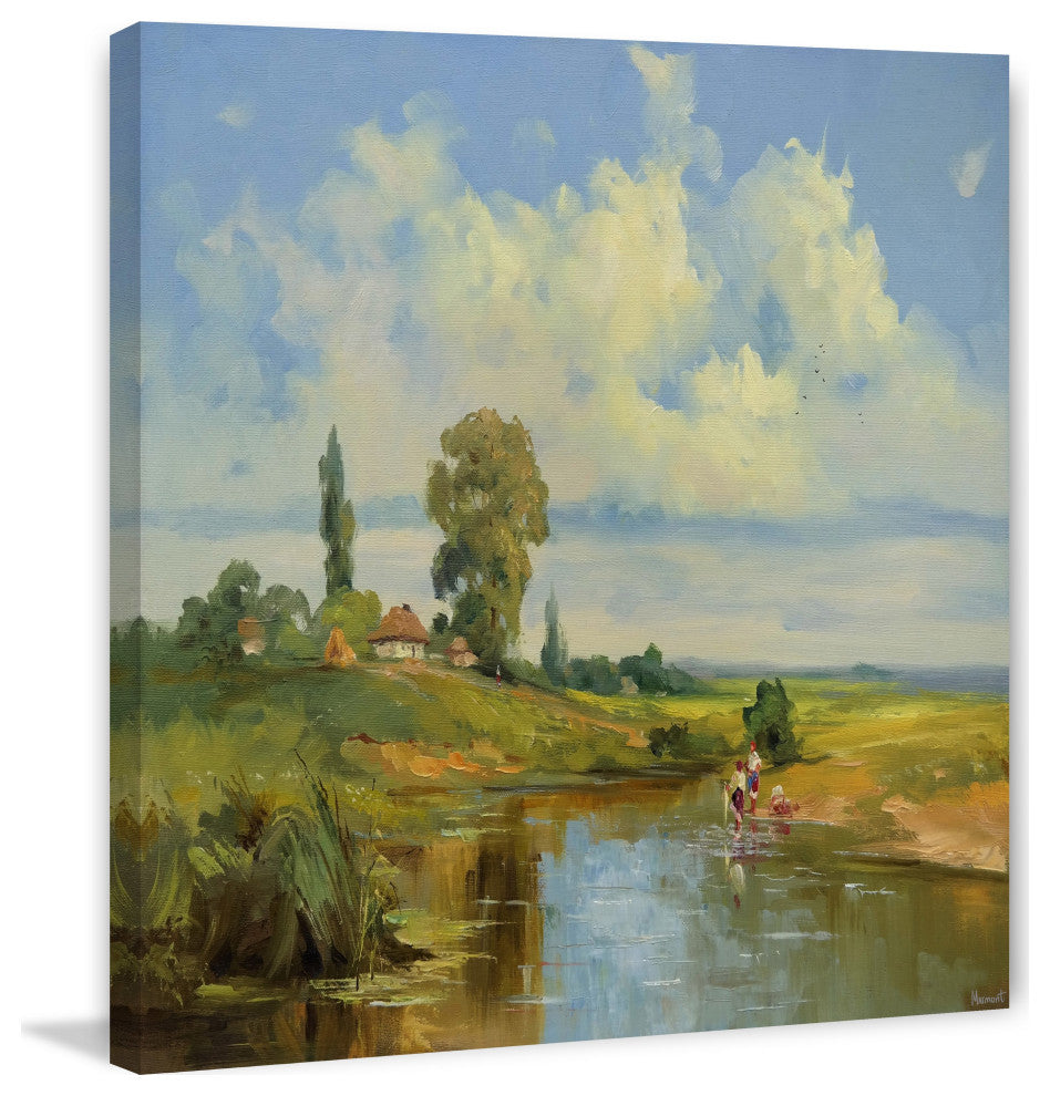 "Finally Home" Painting Print on Wrapped Canvas, 32x32